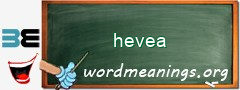 WordMeaning blackboard for hevea